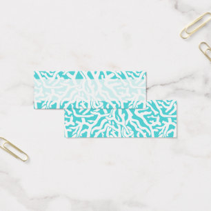 Cartes De Visite Beach Coral Reef Motif Nautique Blanc Bleu