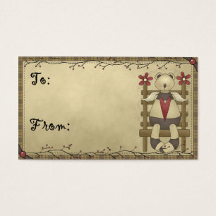Cartes De Visite Bear Angel - Pays/Prim Tags cadeaux