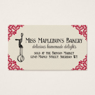 Cartes De Visite beater d'oeuf vintage boulangerie pâtisserie cadea