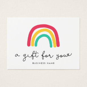 Cartes De Visite Beau cadeau en arc-en-ciel blanc