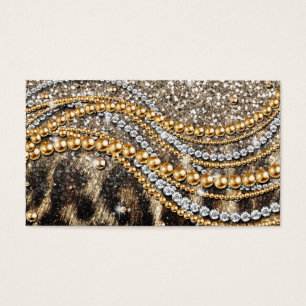 Cartes De Visite Beau Poster de animal tendance Leopard Faux