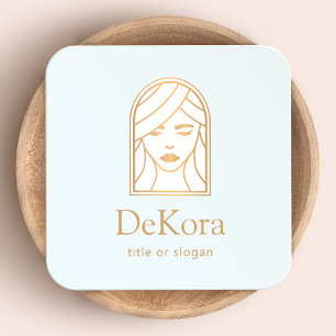 Cartes De Visite Beauty Girl's visage cheveux, yeux, maquillage des