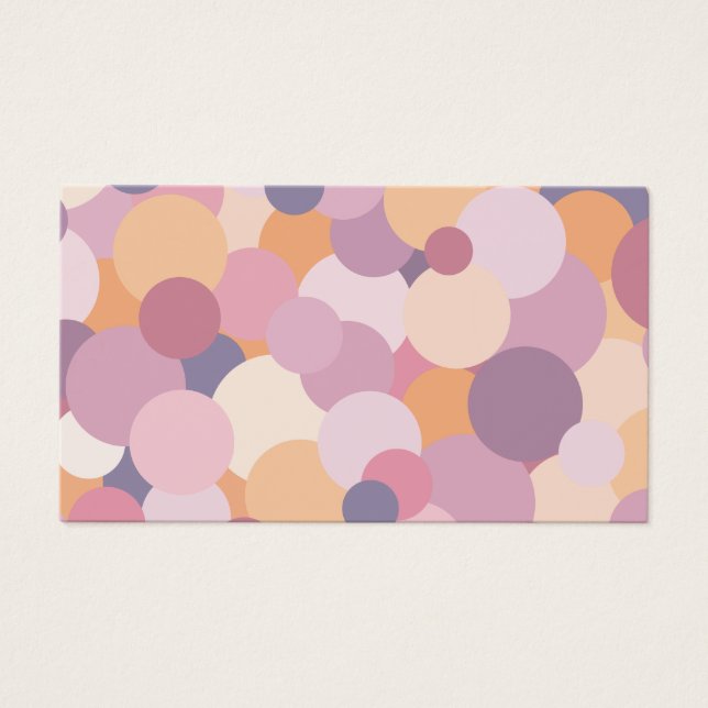 Cartes De Visite Beaux cercles roses (Devant)