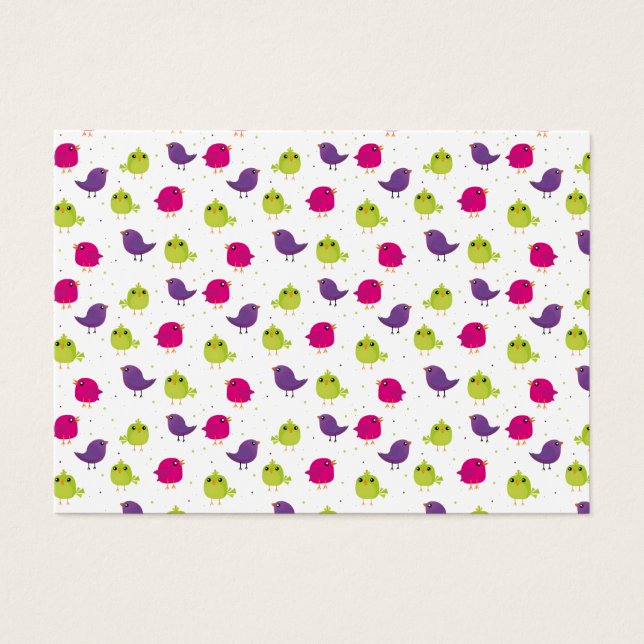 Cartes De Visite Beaux oiseaux colorés (Devant)