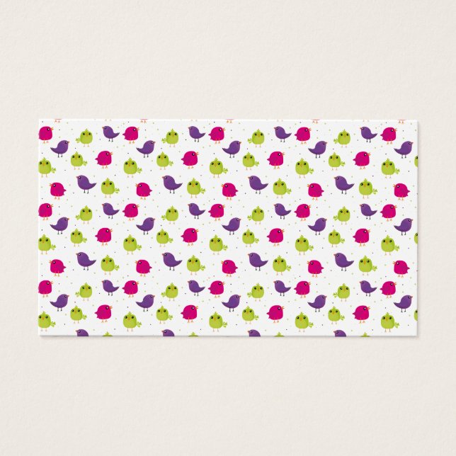 Cartes De Visite Beaux oiseaux colorés (Devant)