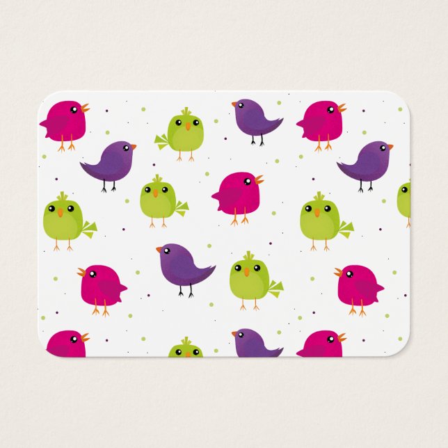 Cartes De Visite Beaux oiseaux colorés (Devant)