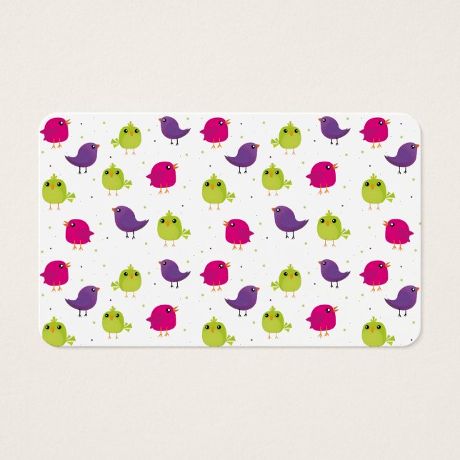 Cartes De Visite Beaux oiseaux colorés (Devant)