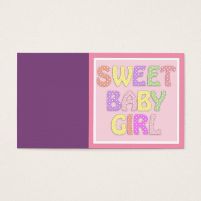 Cartes De Visite Bébé fille (Devant)