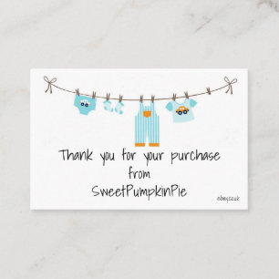 cartes de visite - Bébé Garçons Vêtements Ligne de