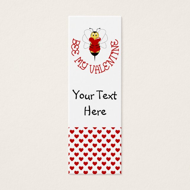 Cartes De Visite Bee My Valentine Signet (Devant)