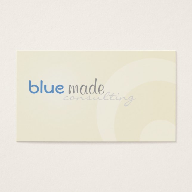 Cartes De Visite Beige et bleu (Devant)