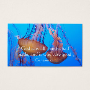 Cartes De Visite Belle Jellyfish Bible Verse Wallet Card