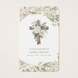 Cartes De Visite Belle Lily catholique Hail Mary Prayer Card