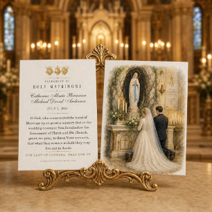 Cartes De Visite Bénédiction de mariage catholique Autel marial de