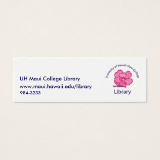 Cartes De Visite Bibliothèque du Collège Maui