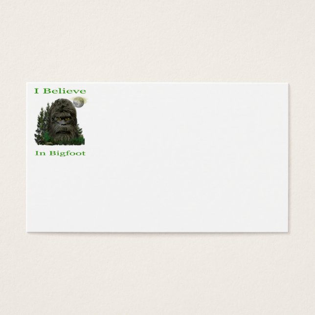 Cartes De Visite Bigfoot (Devant)