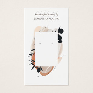 Cartes De Visite Bijoux concepteur Terracotta Black Drop oreille