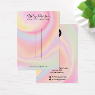 Cartes De Visite bijoux en arc-en-ciel rose unicorne