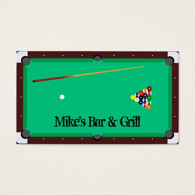 Cartes De Visite Billard (Devant)
