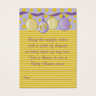 Cartes De Visite Billet baby shower Raffle/Empreintes bébé