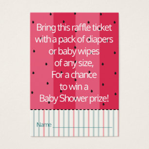 Cartes De Visite Billet baby shower Raffle/pastèque Parapluie