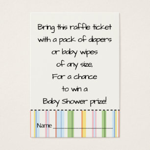Cartes De Visite Billet baby shower Raffle/Pique-nique Floral