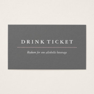 Cartes De Visite Billet de base Clean Grey Drink