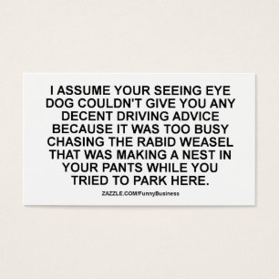 Cartes De Visite Billet de faux stationnement Drôle Violation amusa