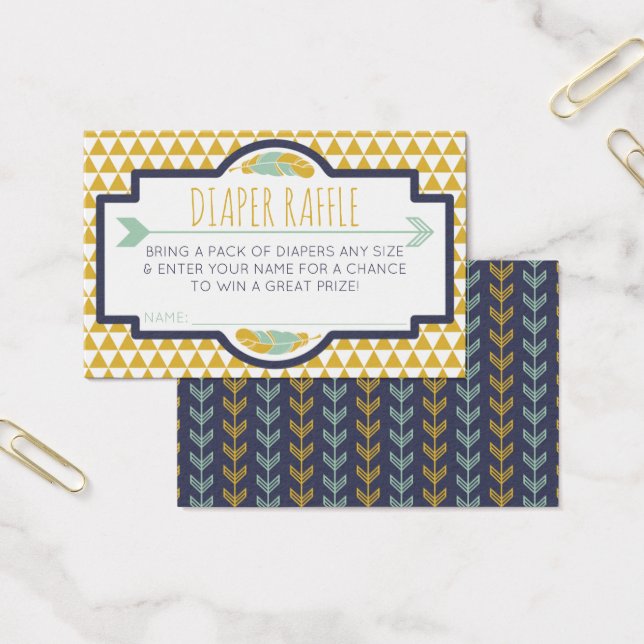 Cartes De Visite Billet de rabat, Aztèque, Flèches, Tribal (Bureau)