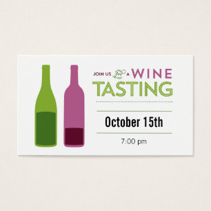 Cartes De Visite Billet d'échantillon de vin