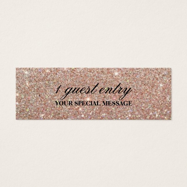 Cartes De Visite Billet d'entrée - Rose Gold Fab (Devant)