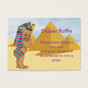 Cartes De Visite Billet égyptien de tombola de baby shower