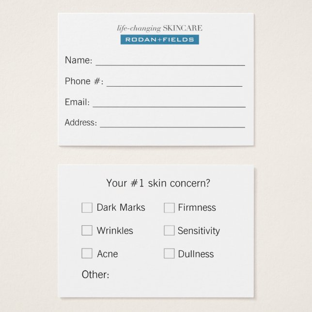 Cartes De Visite Billet R+F Raffle (Devant & derrière)