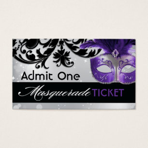 Cartes De Visite Billets d'admission de mascarade