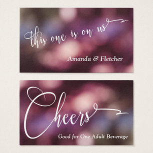 Cartes De Visite Billets de Boisson avec Bokeh Coloré & Typographie