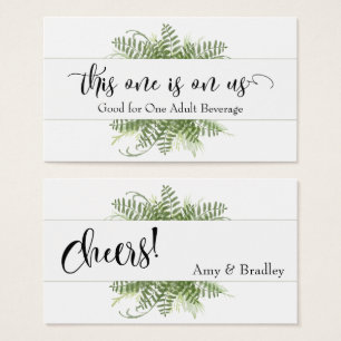 Cartes De Visite Billets de Boisson   Bouquet de Feuillage Abstrait