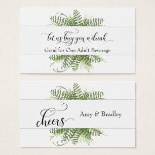 Cartes De Visite Billets de Boisson   Bouquet de Feuillage en Vrac