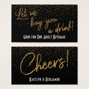 Cartes De Visite Billets de boisson, Confetti Parties scintillant o
