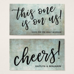 Cartes De Visite Billets de boisson décontractés avec typographie g