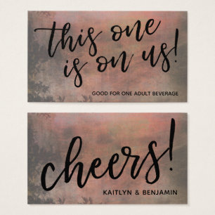 Cartes De Visite Billets de Boisson Décontractés Typographie Grunge