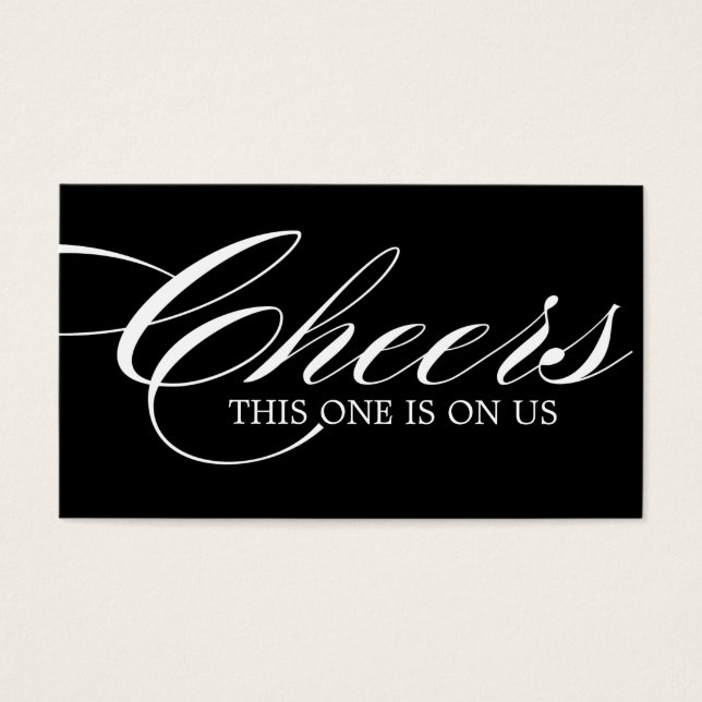 Cartes De Visite Billets de boisson - Pack de 100 (Devant)