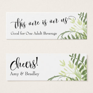 Cartes De Visite Billets de boisson Verdure Abstraite, Bouquet de