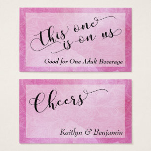 Cartes De Visite Billets de Boissons de Mariage à Mandala Aquarelle