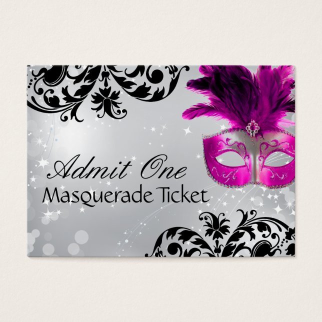 Cartes De Visite Billets d'entrée Masquerade (Devant)
