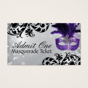 Cartes De Visite Billets d'entrée Masquerade