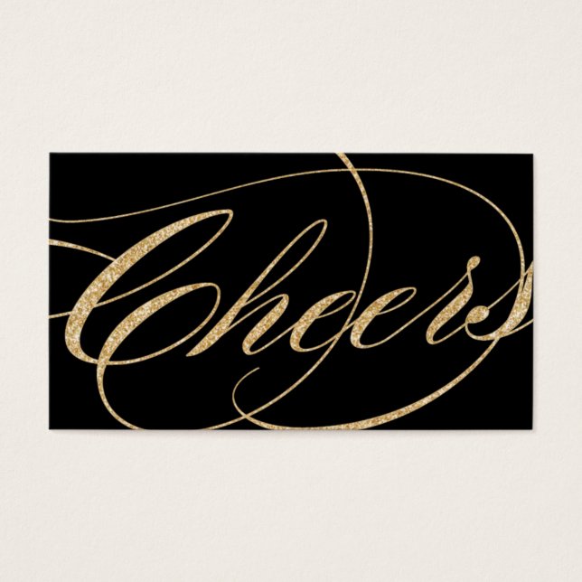 Cartes De Visite Billets Gold et Black Drink - Pack de 100 (Devant)