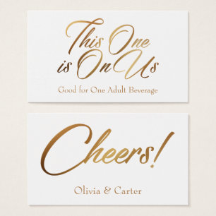 Cartes De Visite Billets, Slim, Bold, Elegant Gold Script