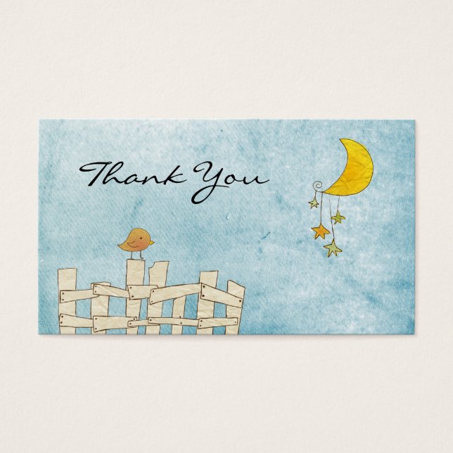 Cartes De Visite Bird and Moon merci (Devant)