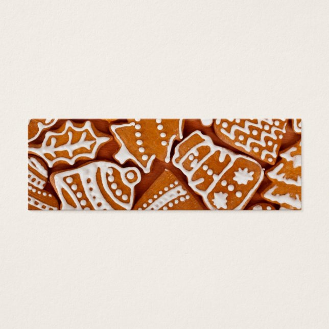 Cartes De Visite Biscuits en pain d'épices de Noël (Devant)