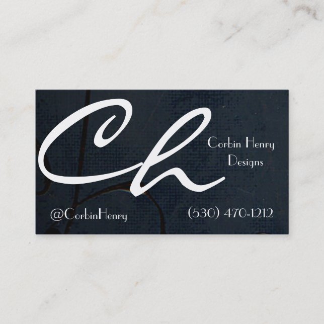 Cartes de visite Black Canvas (Devant)